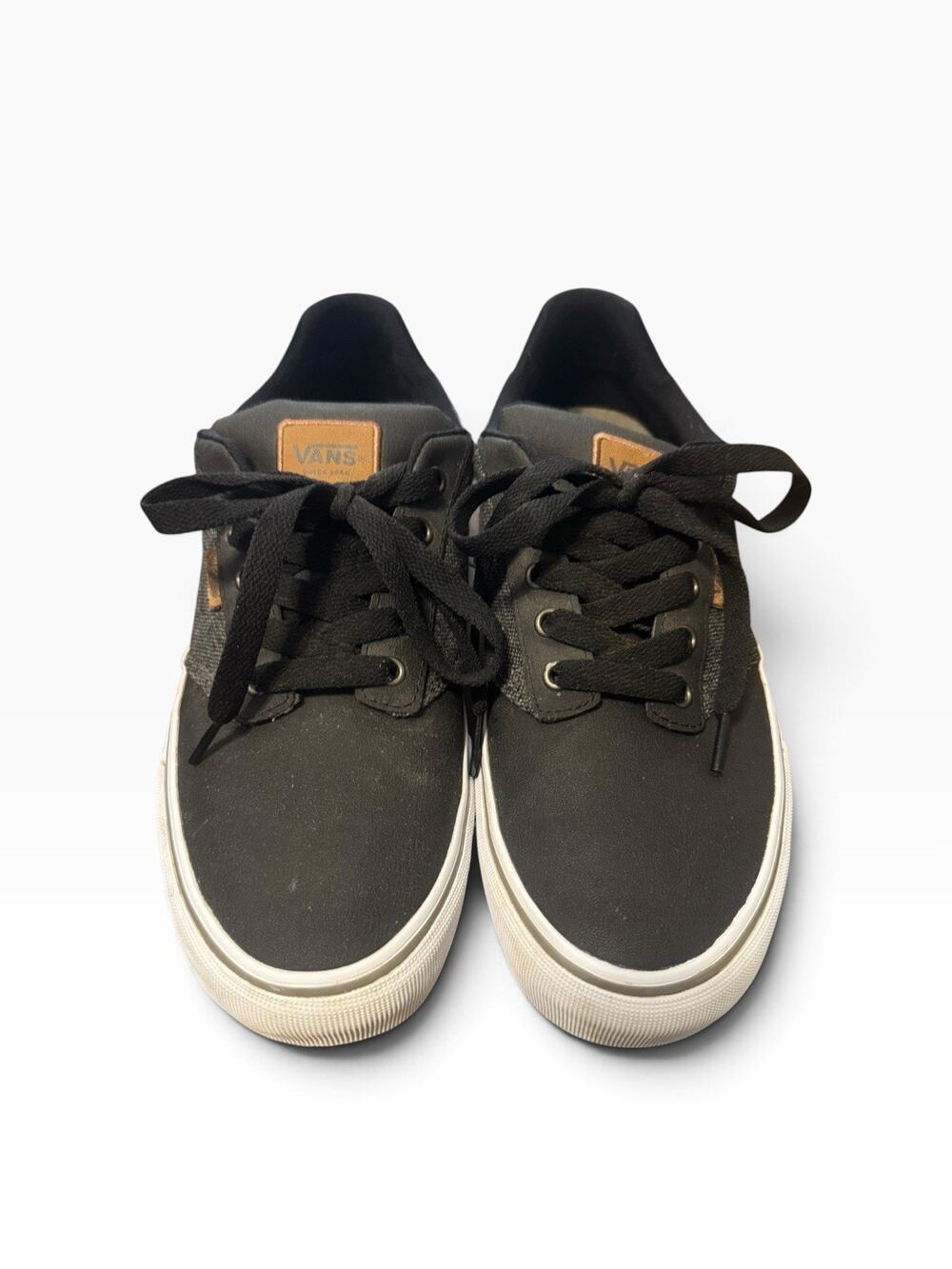 VANS Off The Wall Men's Skateboarding Low Top Lace-Up Shoes Black 8.5 D